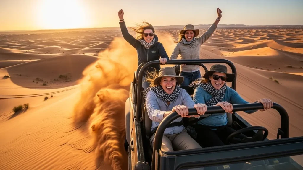 Female Traveler Action Shot