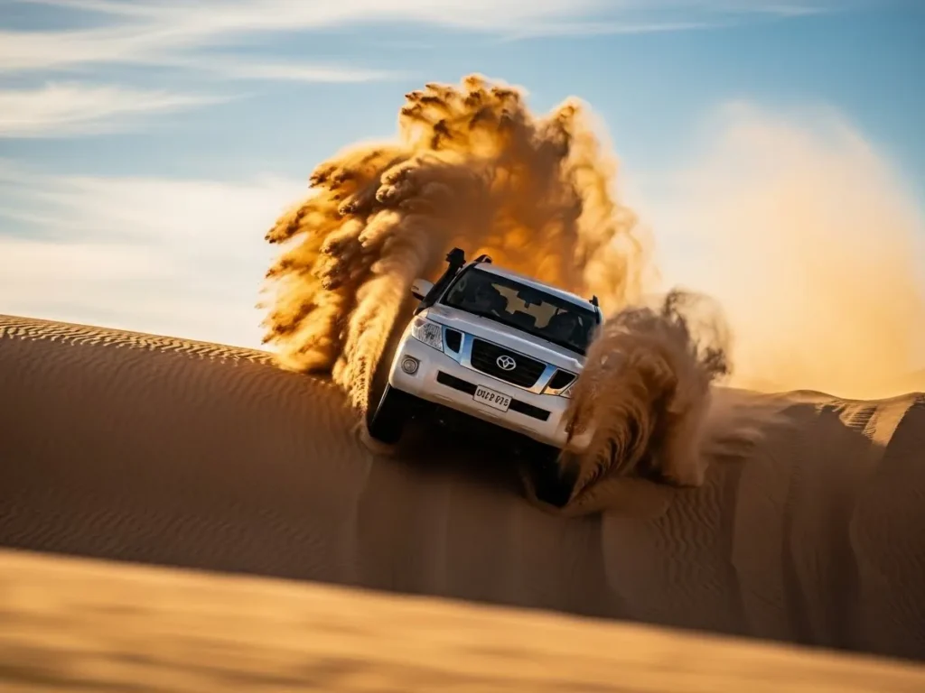 Front View with Flying Sand