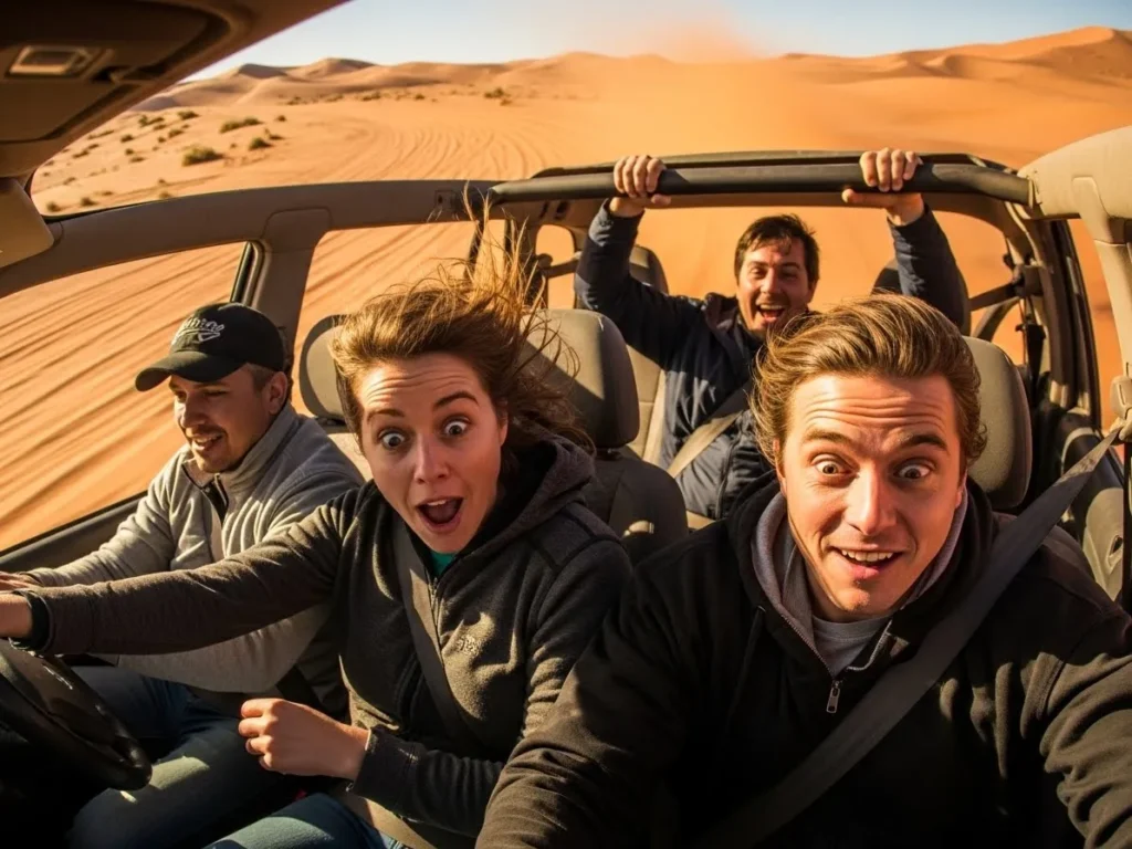 Passenger Reaction Shot Inside Car